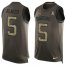 Nike Baltimore Ravens #5 Joe Flacco Green Mens Stitched NFL Limited Salute To Service Tank Top Jersey