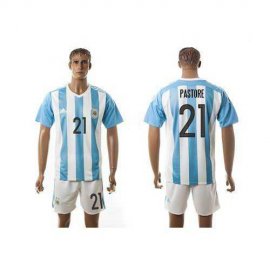 Argentina #21 Pastore Home Soccer Country Jersey