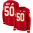 Nike Kansas City Chiefs #50 Willie Gay Jr. Red Team Color Womens Stitched NFL Limited Therma Long Sleeve Jersey