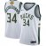 Nike Milwaukee Bucks #34 Giannis Antetokounmpo Mens 2021 NBA Finals Bound Swingman Association Edition Jersey White Mens