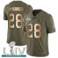 Nike San Francisco 49ers #28 Jerick McKinnon Olive/Gold Super Bowl LIV 2020 Mens Stitched NFL Limited 2017 Salute To Service Jersey