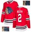Adidas Chicago Blackhawks #2 Duncan Keith Red Home Authentic Fashion Gold Stitched NHL Jersey