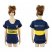 Womens Boca Juniors Blank Home Soccer Club Jersey