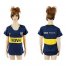 Womens Boca Juniors Blank Home Soccer Club Jersey