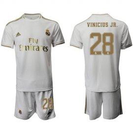 Real Madrid #28 Vinicius Jr. White Home Soccer Club Jersey