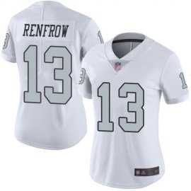 Nike Las Vegas Raiders #13 Hunter Renfrow White Womens Stitched NFL Limited Rush Jersey