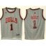 Chicago Bulls 1 Derrick Rose Grey Static Fashion Swingman NBA Jersey Cheap
