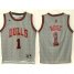 Chicago Bulls 1 Derrick Rose Grey Static Fashion Swingman NBA Jersey Cheap