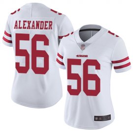 Nike San Francisco 49ers #56 Kwon Alexander White Womens Stitched NFL Vapor Untouchable Limited Jersey