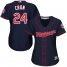 Minnesota Twins #24 C.J. Cron Navy Blue Alternate Womens Stitched MLB Jersey