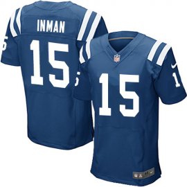 Nike Indianapolis Colts #15 Dontrelle Inman Royal Blue Team Color Mens Stitched NFL Elite Jersey