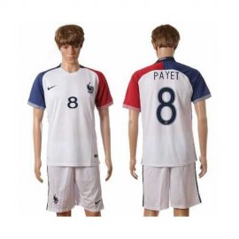 France #8 Payet Away Soccer Country Jersey