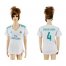 Womens Real Madrid #4 Sergio Ramos Home Soccer Club Jersey