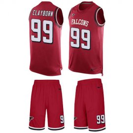 Nike Atlanta Falcons #99 Adrian Clayborn Red Team Color Mens Stitched NFL Limited Tank Top Suit Jersey