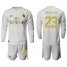 Real Madrid #23 Reguilon White Home Long Sleeves Soccer Club Jersey
