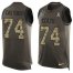 Nike Indianapolis Colts #74 Anthony Castonzo Green Mens Stitched NFL Limited Salute To Service Tank Top Jersey