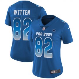 Nike Dallas Cowboys #82 Jason Witten Royal Womens Stitched NFL Limited NFC 2018 Pro Bowl Jersey