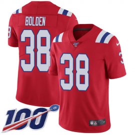 Nike New England Patriots #38 Brandon Bolden Red Alternate Mens Stitched NFL 100th Season Vapor Limited Jersey
