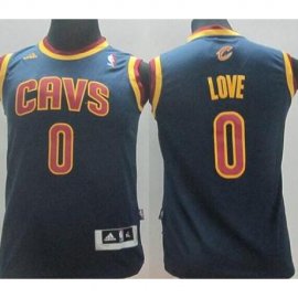 Youth Cleveland Cavaliers 0 Kevin Love Navy Blue Stitched Revolution 30 Swingman NBA Jersey