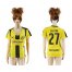 Womens Dortmund #27 Castro Home Soccer Club Jersey
