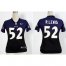 Nike Baltimore Ravens #52 Ray Lewis Purple/Black Womens Stitched NFL Elite Fadeaway Fashion Jersey