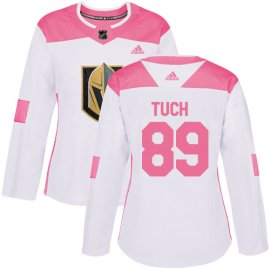 Adidas Vegas Golden Knights #89 Alex Tuch White/Pink Authentic Fashion Womens Stitched NHL Jersey