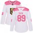 Adidas Vegas Golden Knights #89 Alex Tuch White/Pink Authentic Fashion Womens Stitched NHL Jersey
