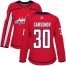 Adidas Washington Capitals #30 Ilya Samsonov Red Home Authentic Womens Stitched NHL Jersey