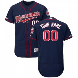 Minnesota Twins Majestic Alternate Flex Base Authentic Collection Custom Jersey Navy