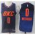 Nike Oklahoma City Thunder #0 Russell Westbrook Black Blue Stitched NBA Swingman Jersey