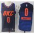 Nike Oklahoma City Thunder #0 Russell Westbrook Black Blue Stitched NBA Swingman Jersey