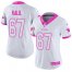 Nike Carolina Panthers #67 Ryan Kalil White/Pink Womens Stitched NFL Limited Rush Fashion Jersey