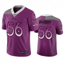 Minnesota Minnesota Vikings #56 Garrett Bradbury Purple Vapor Limited City Edition NFL Jersey