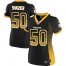 Nike Pittsburgh Steelers #50 Ryan Shazier Black Team Color Womens Stitched NFL Elite Drift Fashion Jersey