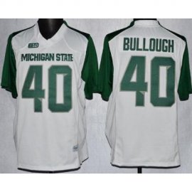 Michigan State 40 Max Bullough White Green College Football NCAA Jerseys