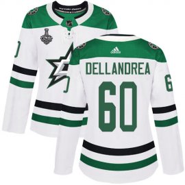 Adidas Dallas Stars #60 Ty Dellandrea White Road Authentic Womens 2020 Stanley Cup Final Stitched NHL Jersey