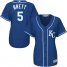Kansas City Royals #5 George Brett Royal Blue Alternate Womens Stitched MLB Jersey