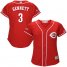 Cincinnati Reds #3 Scooter Gennett Red Alternate Womens Stitched MLB Jersey
