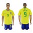 Brazil #9 G.Jesus Home Soccer Country Jersey