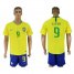 Brazil #9 G.Jesus Home Soccer Country Jersey