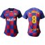 Womens Barcelona #8 A.Iniesta Home Soccer Club Jersey