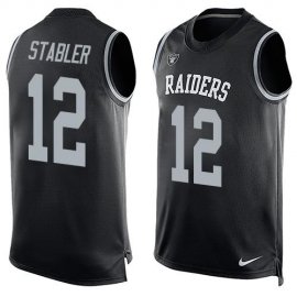 Nike Las Vegas Raiders #12 Kenny Stabler Black Team Color Mens Stitched NFL Limited Tank Top Jersey