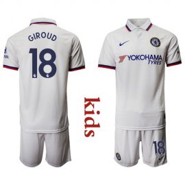 Chelsea #18 Giroud Away Kid Soccer Club Jersey