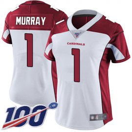 Nike Arizona Cardinals #1 Kyler Murray White Womens Stitched NFL 100th Season Vapor Limited Jersey