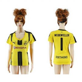 Womens Dortmund #1 Weidenfeller Home Soccer Club Jersey