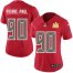 Nike Tampa Bay Buccaneers #90 Jason Pierre-Paul Red Womens Super Bowl LV Champions Patch Stitched NFL Limited Rush Jersey