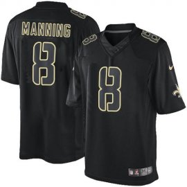 Nike New Orleans Saints #8 Archie Manning Black Mens Stitched NFL Impact Limited Jersey