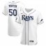 Tampa Bay Rays #50 Charlie Morton Mens Nike White Home 2020 World Series Bound Authentic Player MLB Jersey