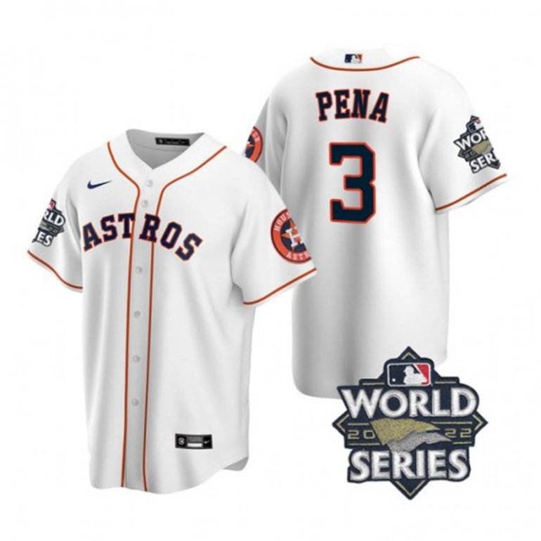 Astros 3 Jeremy Pena White Nike 2022 World Series Cool Base Jersey Astros 3 Jeremy Pena White Nike 2022 World Series Cool Base Jersey