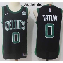 Mens Nike Boston Celtics #0 Jayson Tatum Black NBA Authentic Statement Edition Jersey